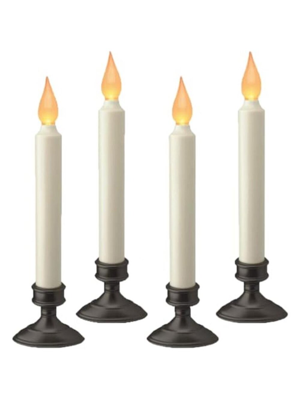 Battery Operated LED Window Candles, Dusk to Dawn Sensor, 4 Pack